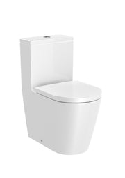 Roca Inspira Round Компактна тоалетна чиния моноблок Rimless долепена до стената White A342529000