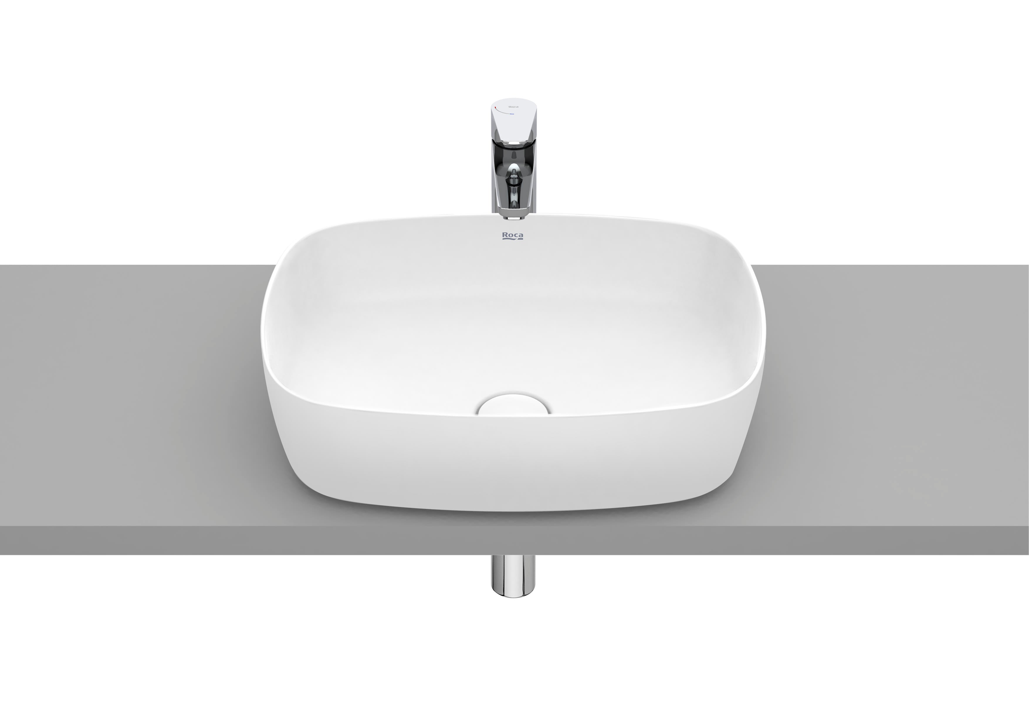Roca Inspira SOFT – Умивалник върху плот 50×37×14см White бял FINECERAMIC® A327500000