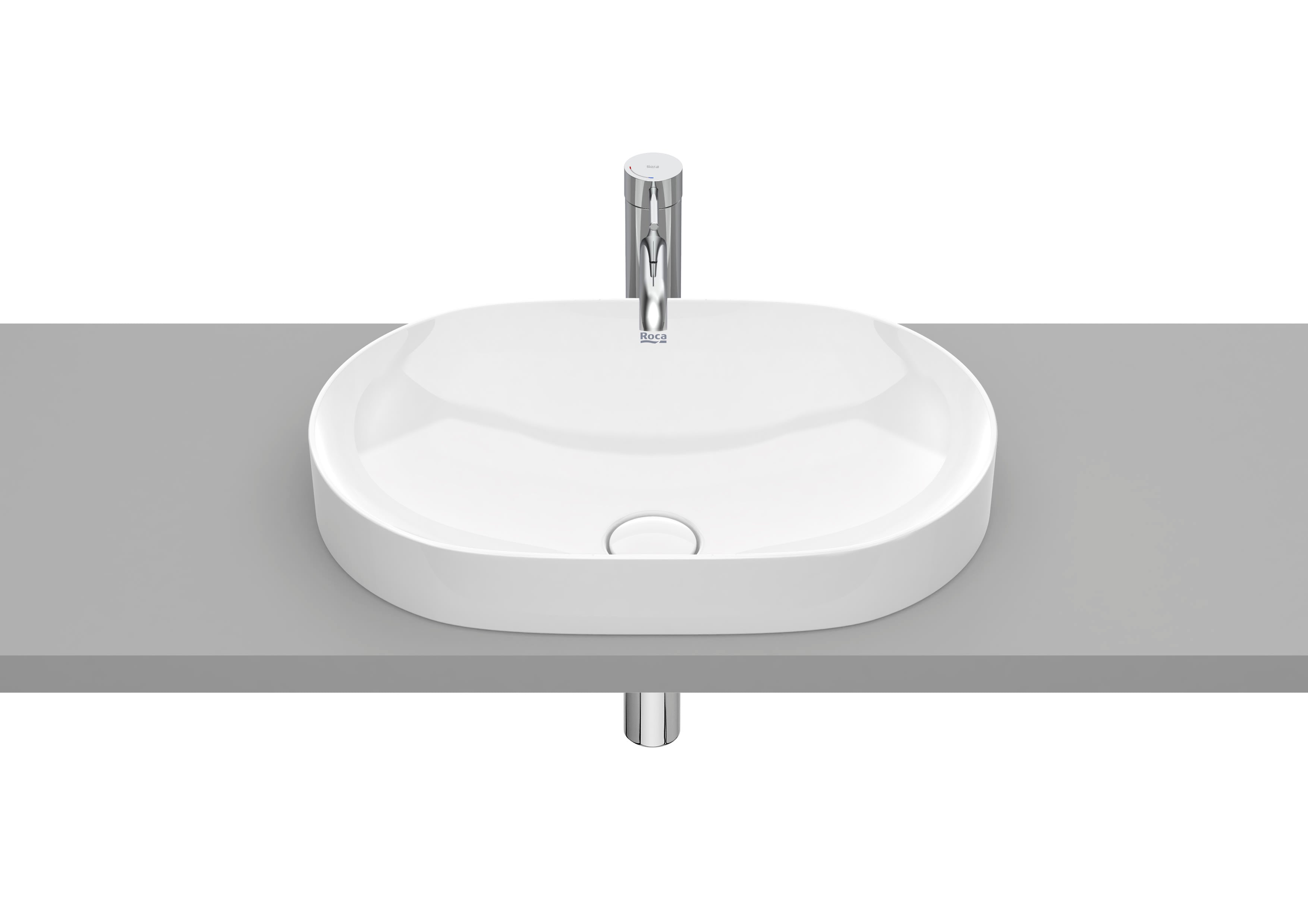 Roca Inspira Умивалник за Вграждане в Плот FINECERAMIC® Овална White A327527000 - Stonea.BG