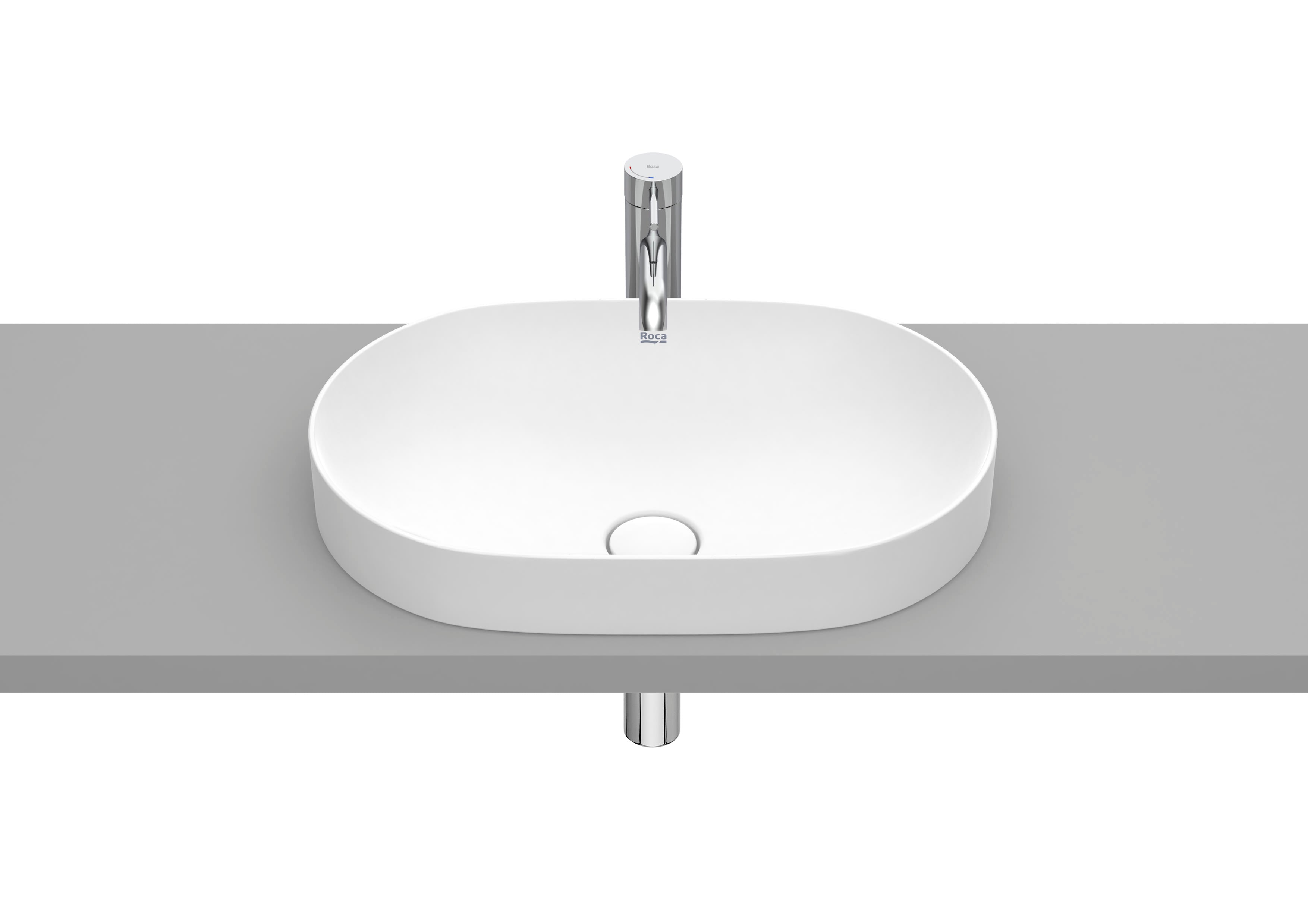 Roca Inspira Умивалник за Вграждане в Плот FINECERAMIC® Овална White A327527000 - Stonea.BG