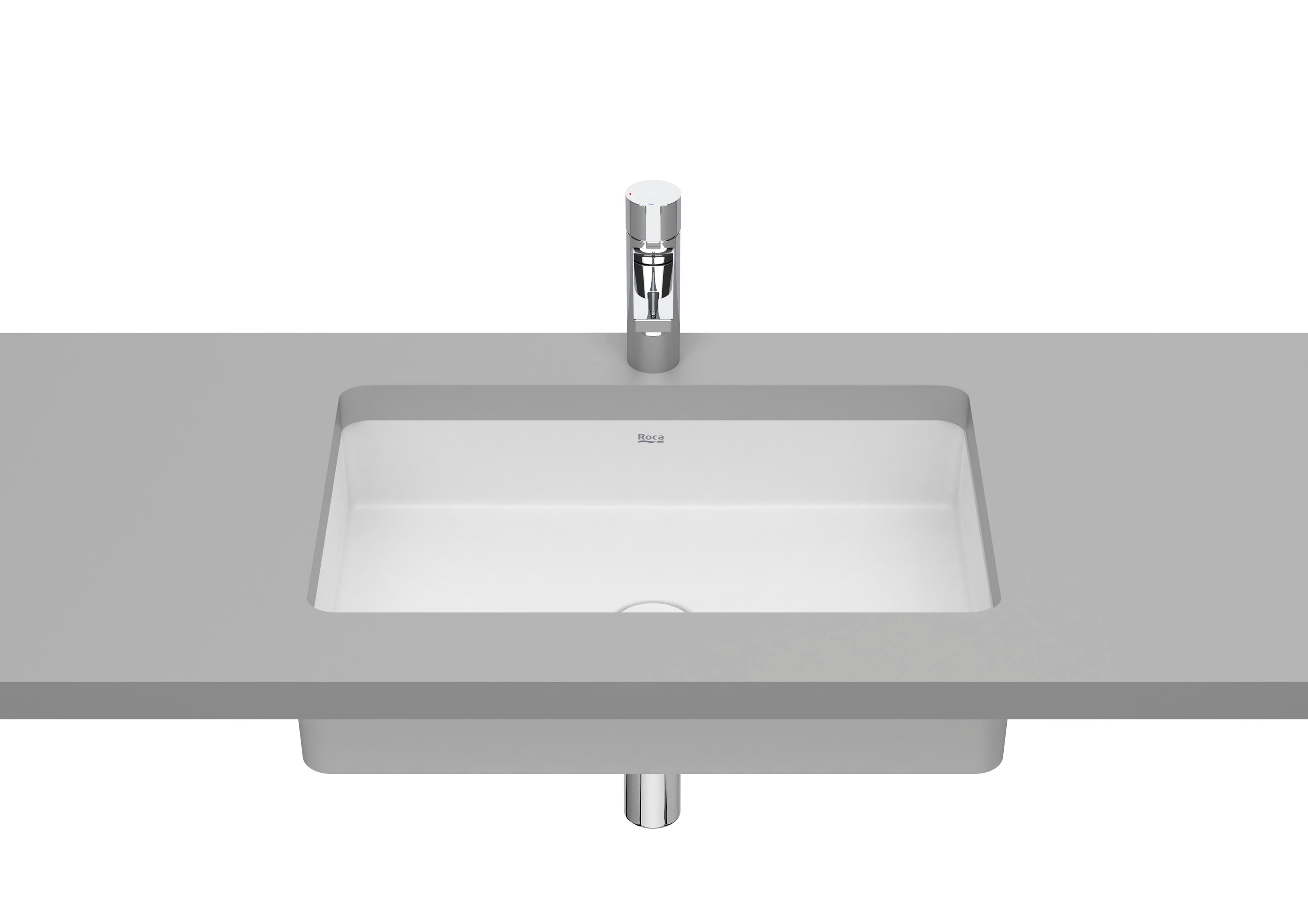 Roca Inspira Умивалник за Вграждане под Плот FINECERAMIC® Правоъгълна White A327535000 - Stonea.BG