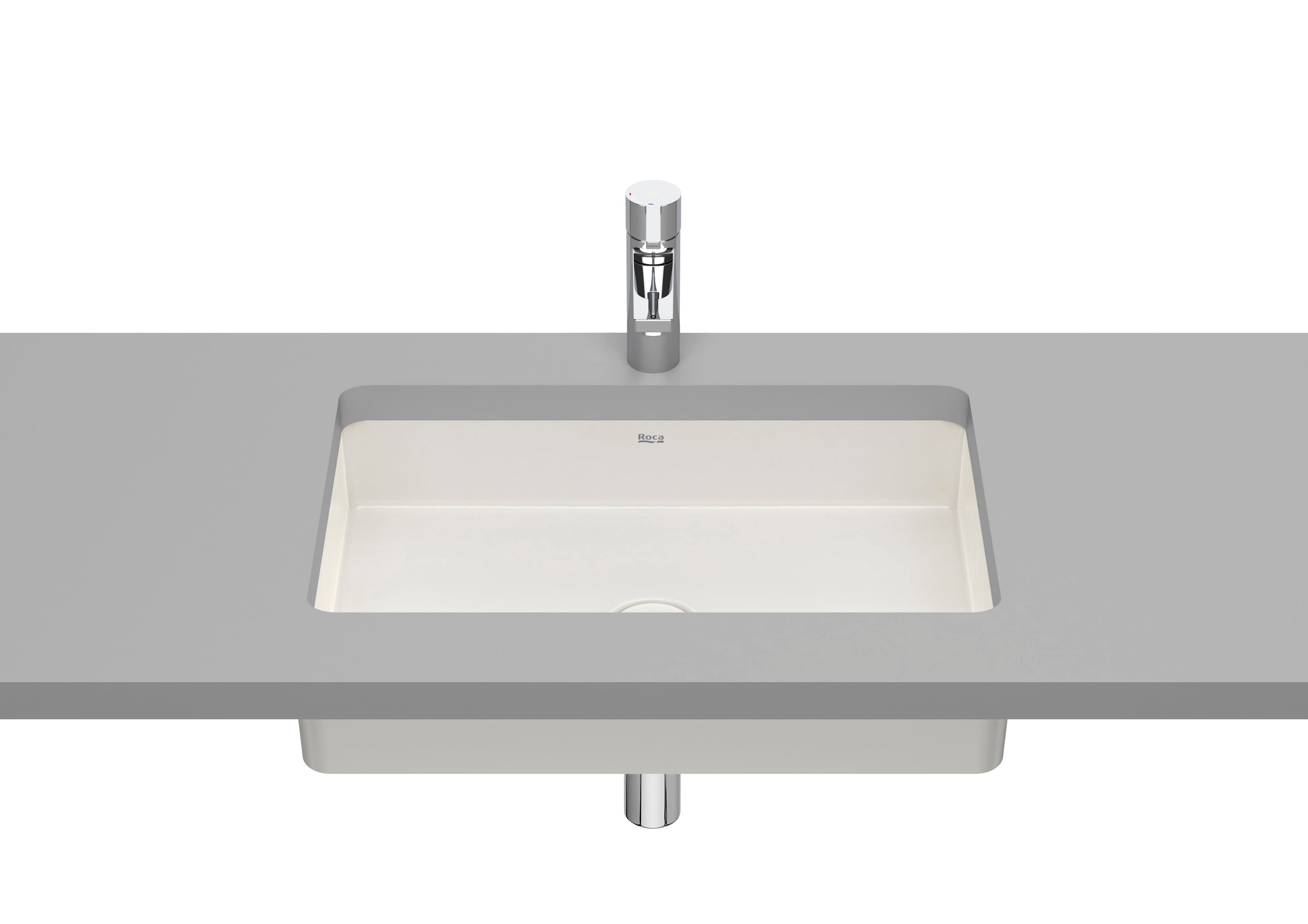 Roca Inspira Умивалник за Вграждане под Плот FINECERAMIC® Правоъгълна White A327535000 - Stonea.BG