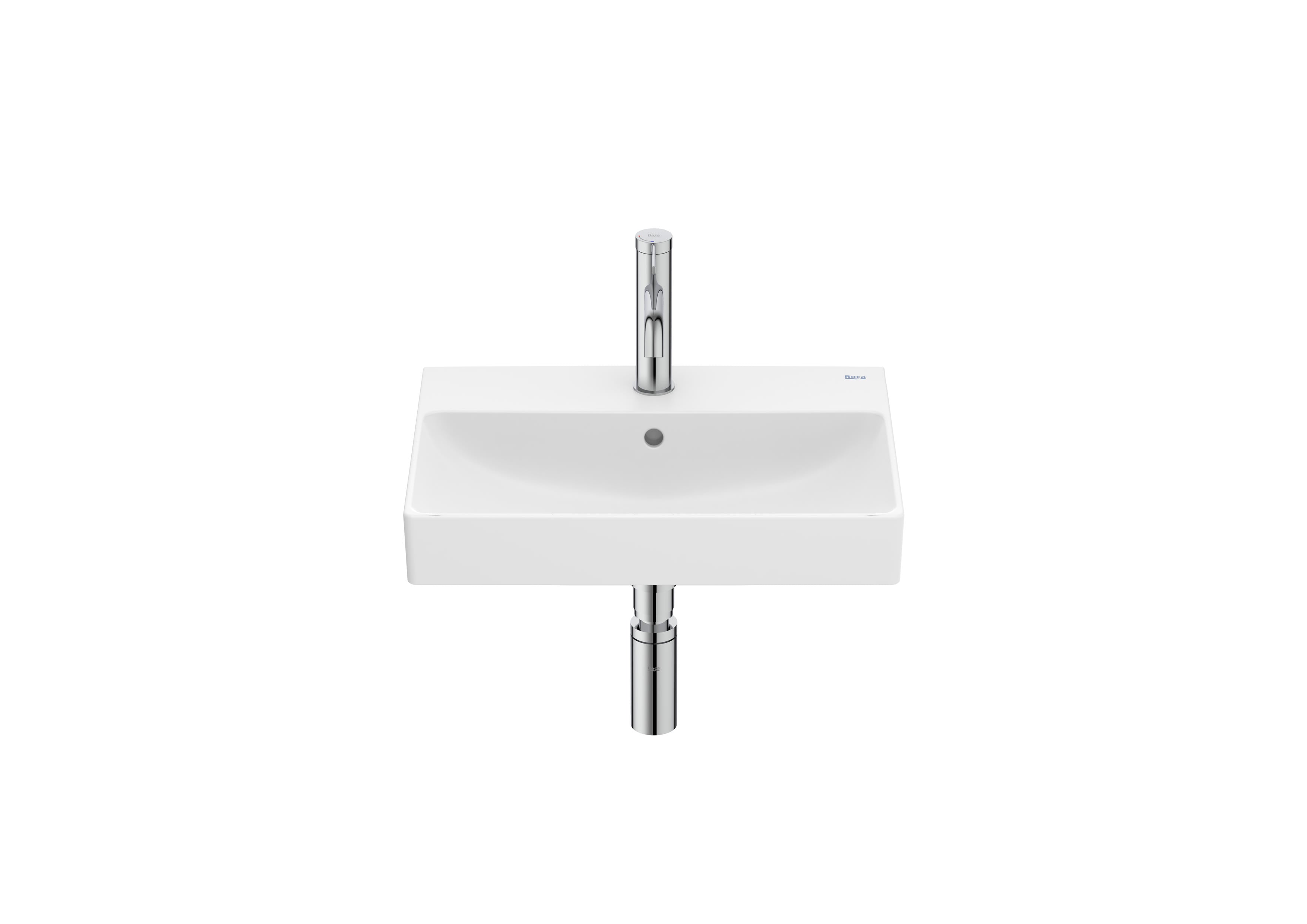 Roca ONA – Компактен умивалник за стенен монтаж 50×36×15см Glossy White бял гланц A32768E000