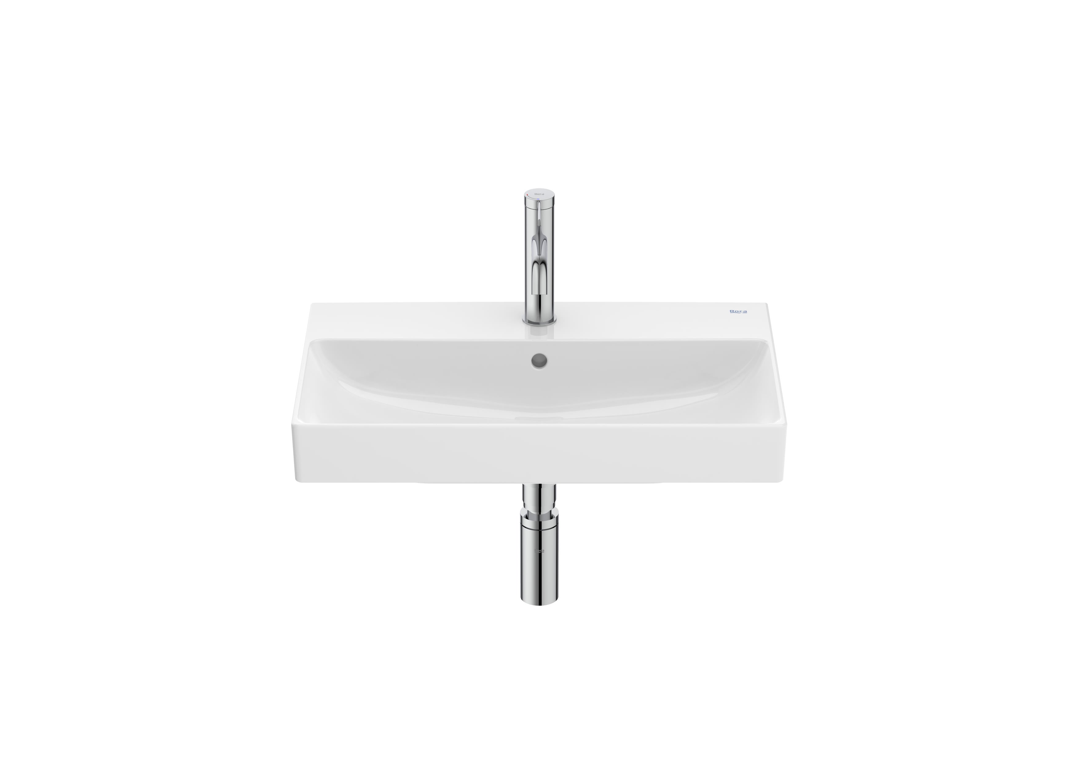 Roca ONA – Компактен умивалник за стенен монтаж 60×36×15см Glossy White бял гланц A327684000