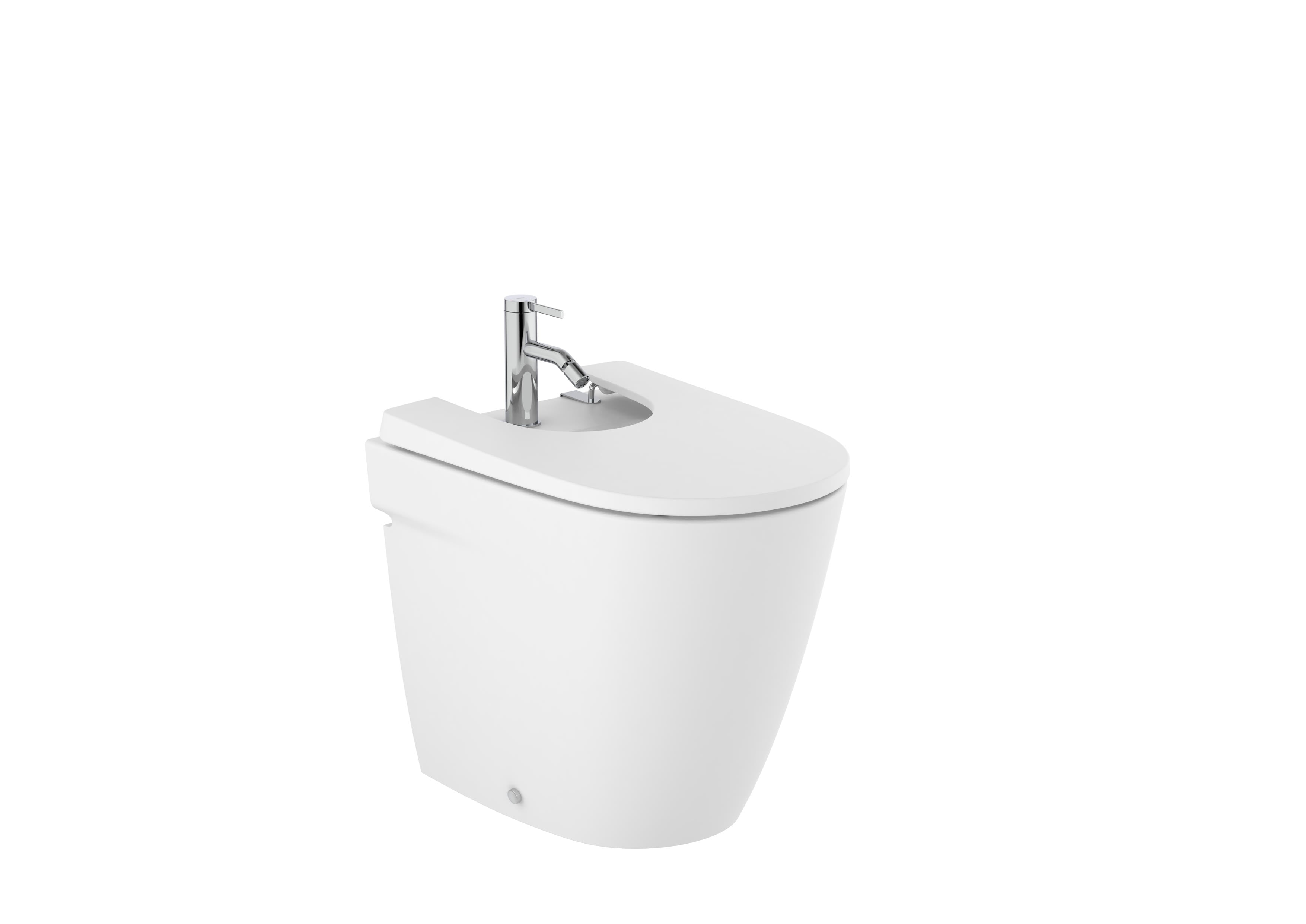 Roca Ona Стоящо Биде Долепено до Стената Glossy White A357687000 - Stonea.BG