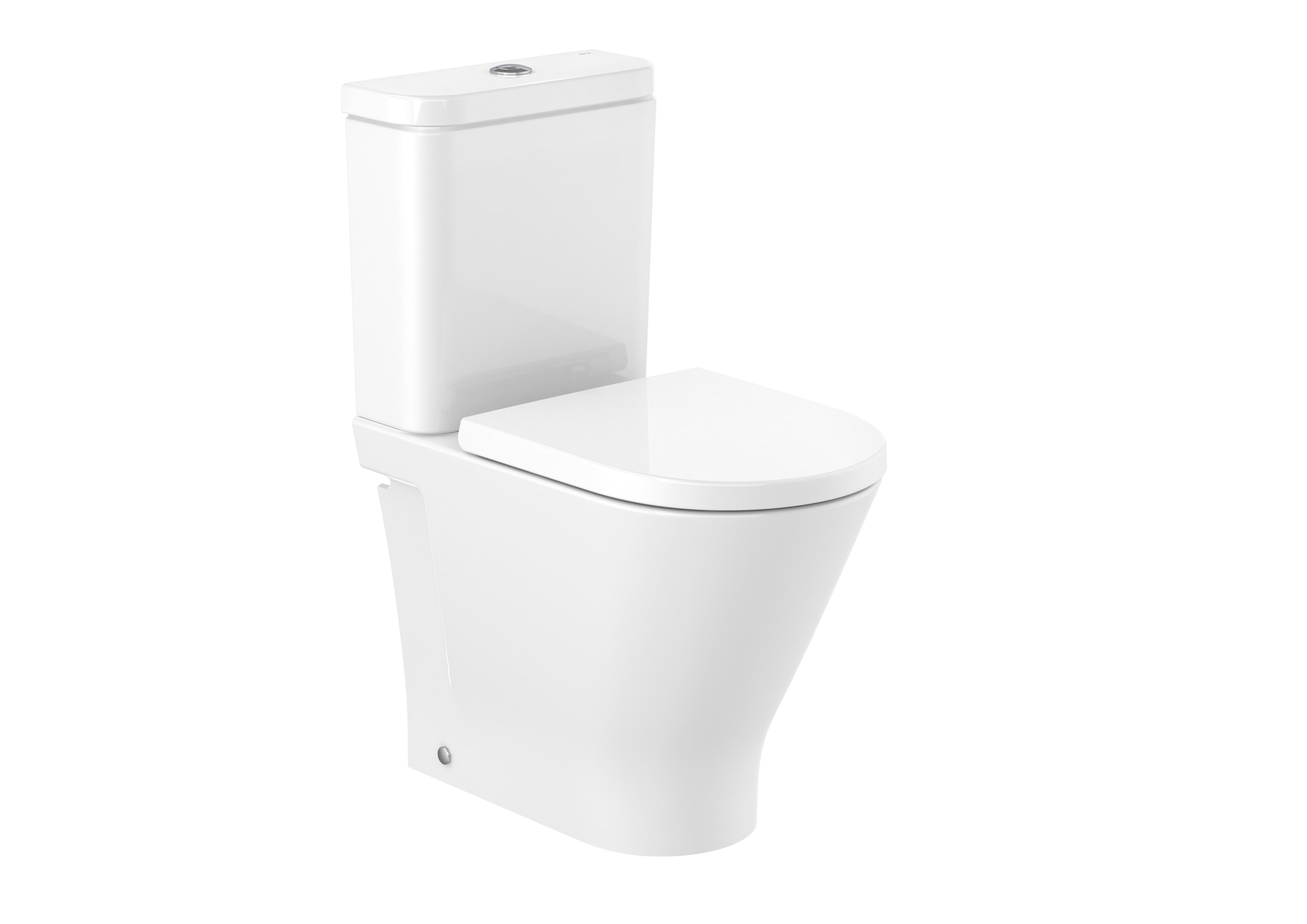 Roca The Gap Round Тоалетна чиния моноблок Rimless комфортна височина White A3420NJ000