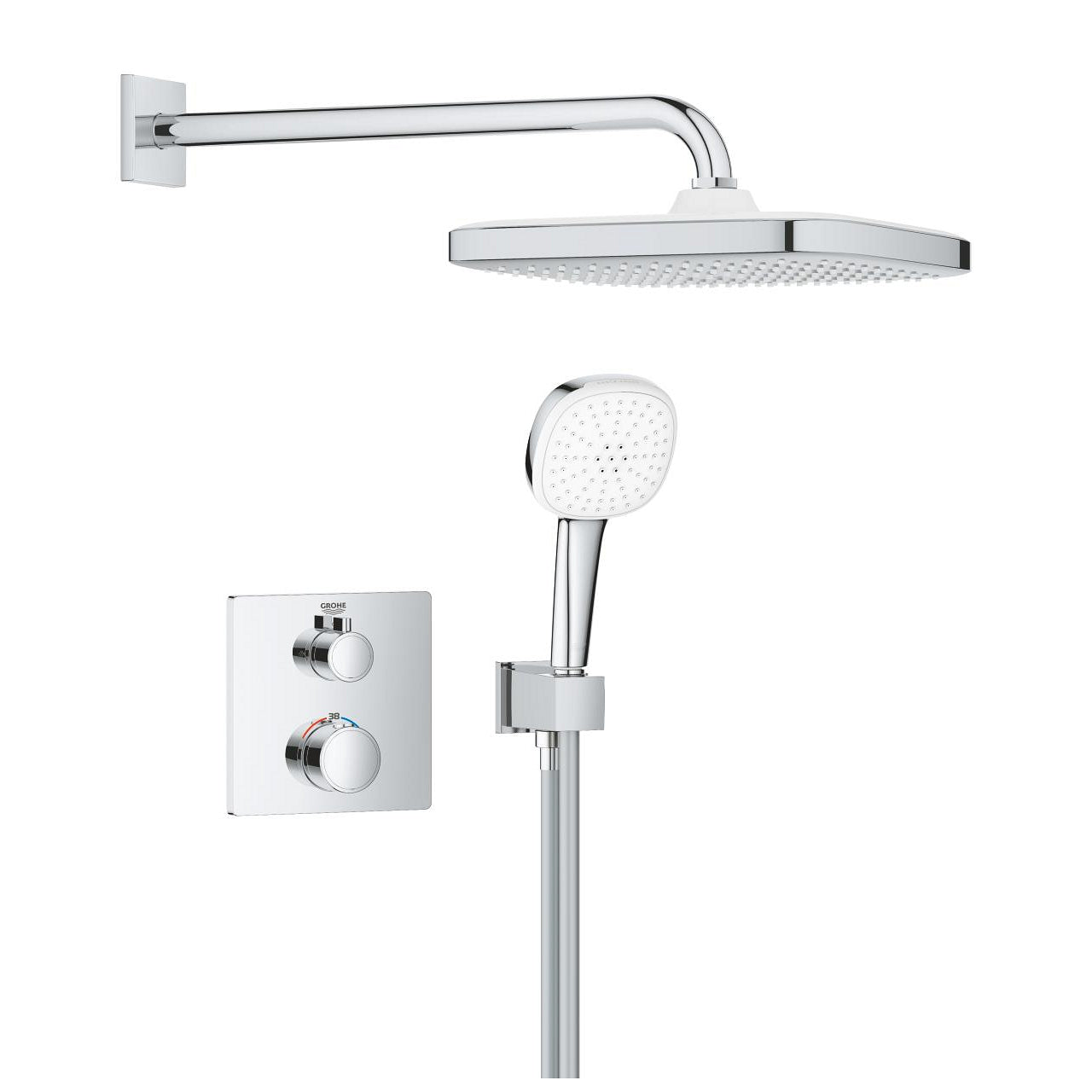 GROHE Комплект Tempesta 250 Cube за Rapido Shower Frame 10 399 500 00 - Stonea.BG