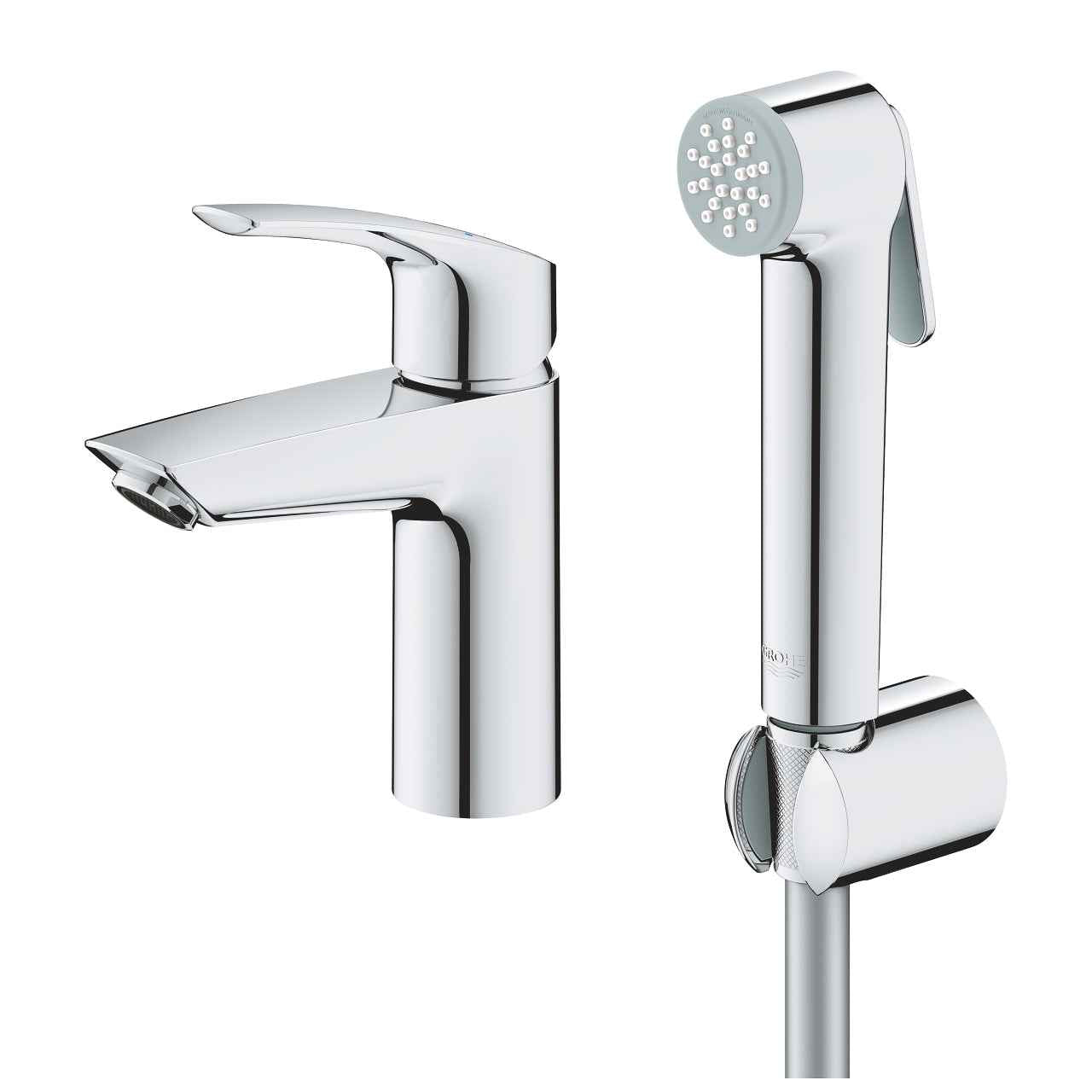 GROHE Eurosmart Комплект смесител умивалник с санитарен душ 23 124 003