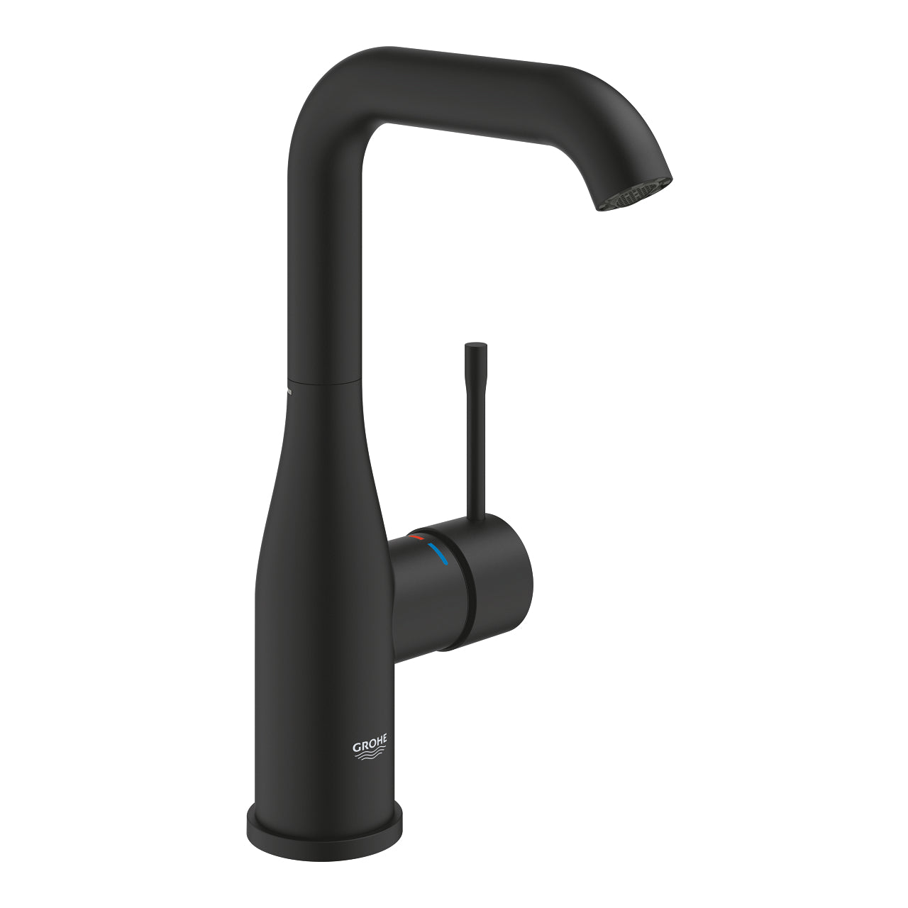 GROHE Essence I Смесител Умивалник L Гладко Тяло Matte Black 24177KF1 - Stonea.BG
