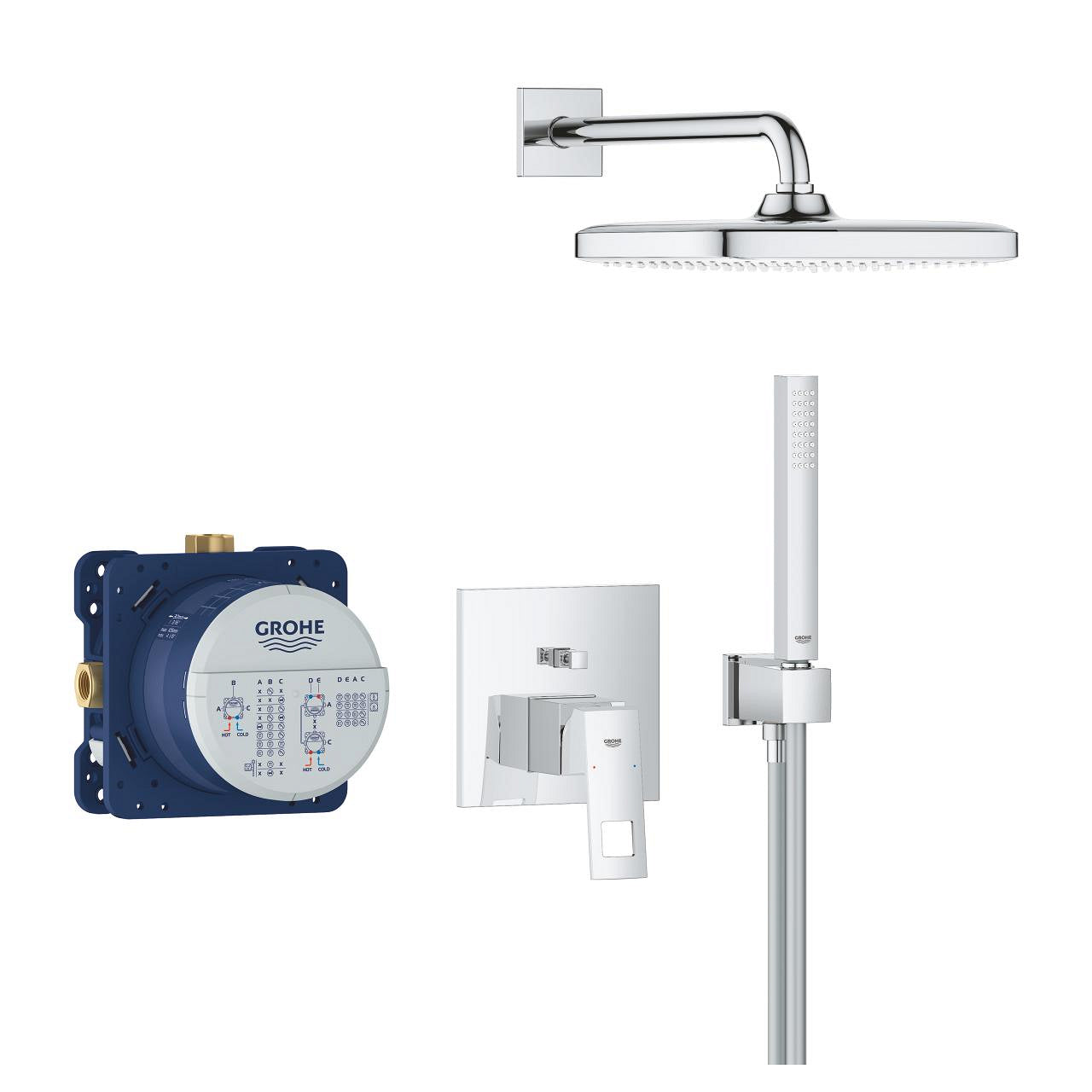 GROHE Eurocube + Tempesta 250 Комплект вграждане 25 289 000 - Stonea.BG