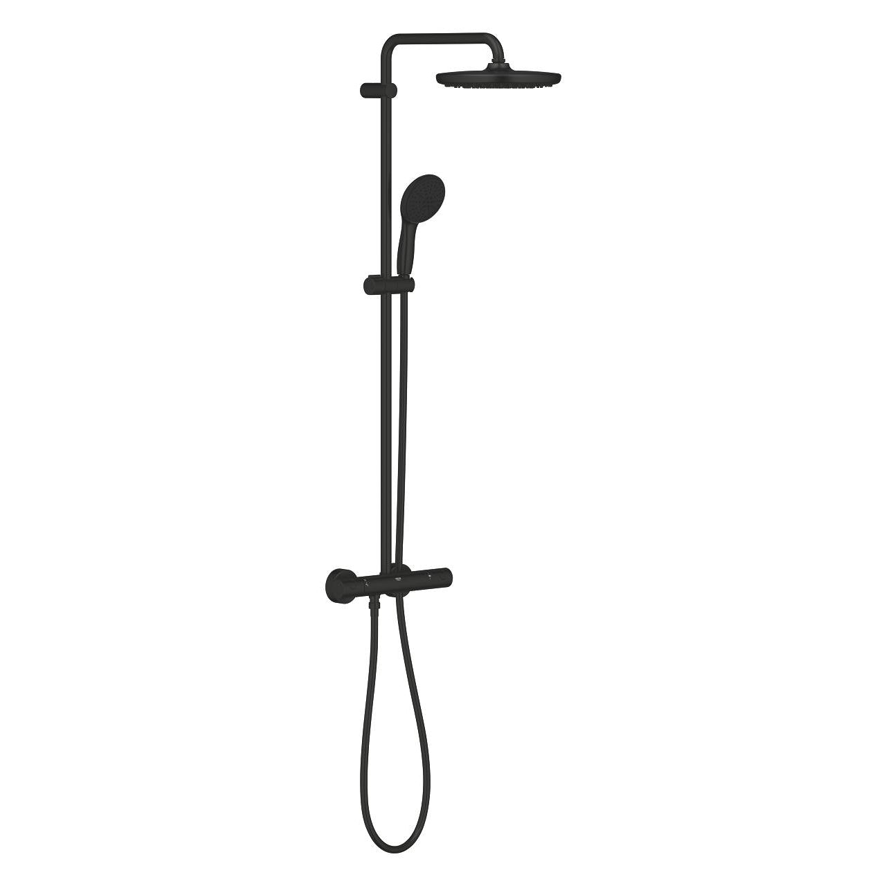 GROHE Tempesta 250 Душ Система с Термостат Matte Black 266702431 - Stonea.BG