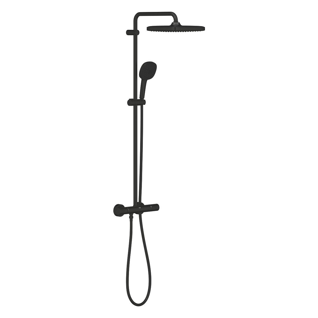 GROHE Tempesta Cube 250 Душ Система с Термостат Matte Black 266892431 - Stonea.BG