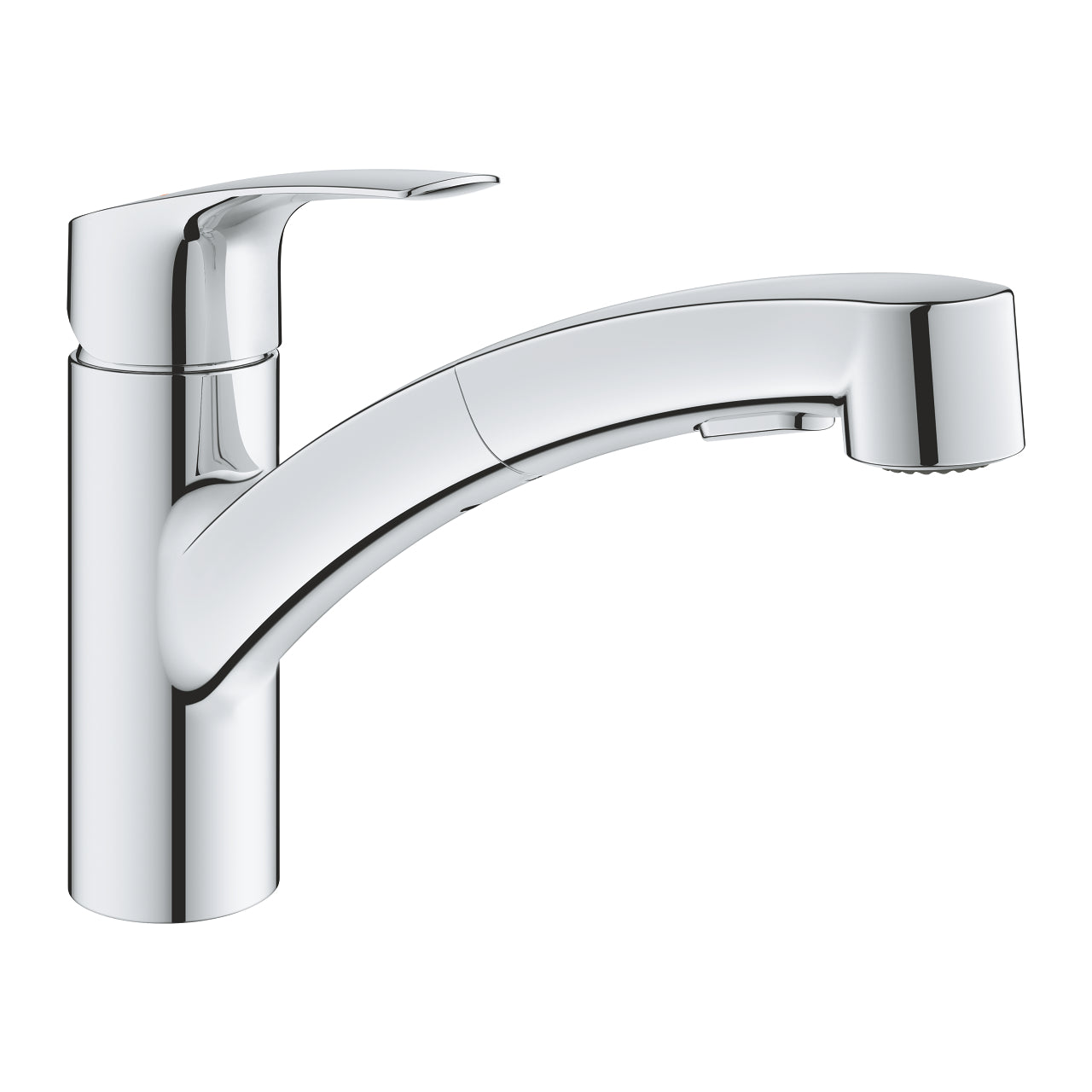 GROHE Eurosmart Кухненски Смесител Нисък Чучур Издърпващ Се Аератор Chrome 30305001 - Stonea.BG