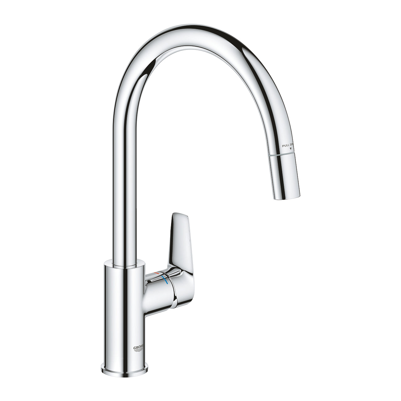 GROHE Bauedge Кухненски Смесител Висок Издърпващ Се Чучур Завърта 360° Chrome 30536000 - Stonea.BG