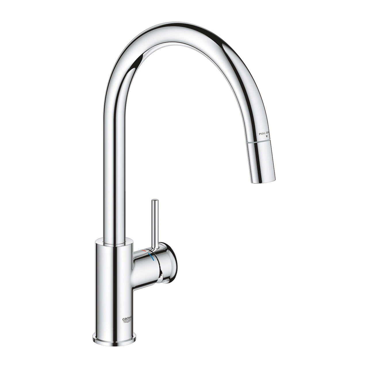 GROHE Bauclassic Кухненски Смесител Висок Издърпващ Се Чучур Завърта 360° Chrome 30573000 - Stonea.BG