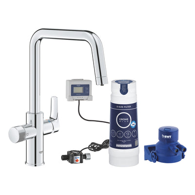 GROHE Blue Pure Eurosmart Кухненски Смесител за Филтрирана Вода U-чучур Завърта 150° Chrome 30584000