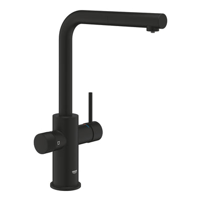 GROHE Blue Pure Minta Кухненски Смесител за Филтрирана Вода L-чучур 360° Phantom Black 30590KF0