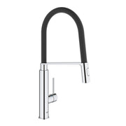 GROHE Concetto Професионален Кухненски Смесител Висок Чучур Сантопрен 2 Функции Душ Аератор Завърта 360° Chrome 31491000 - Stonea.BG