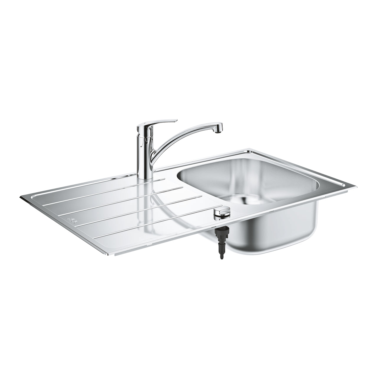 GROHE Комплект K300 Кухненска Мивка + Eurosmart Смесител Подвижен Чучур 31565SD1 - Stonea.BG