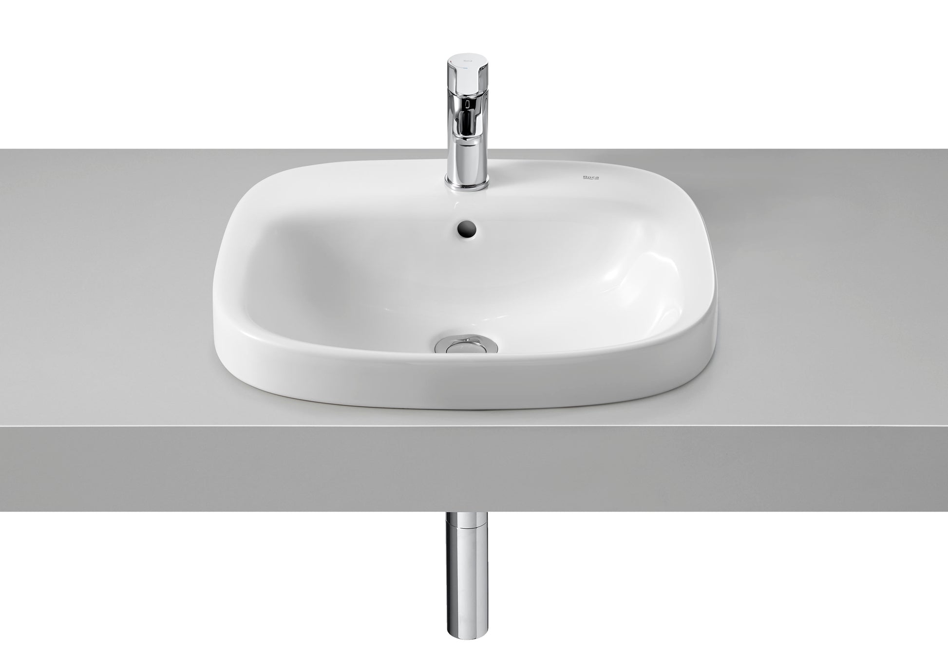 Roca Debba Умивалник за Вграждане в Плот Правоъгълна Glossy White A32799M000 - Stonea.BG
