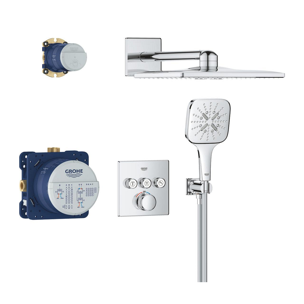 GROHE Grohtherm SmartControl Комплект вграждане Rainshower 310 34 864 000 - Stonea.BG