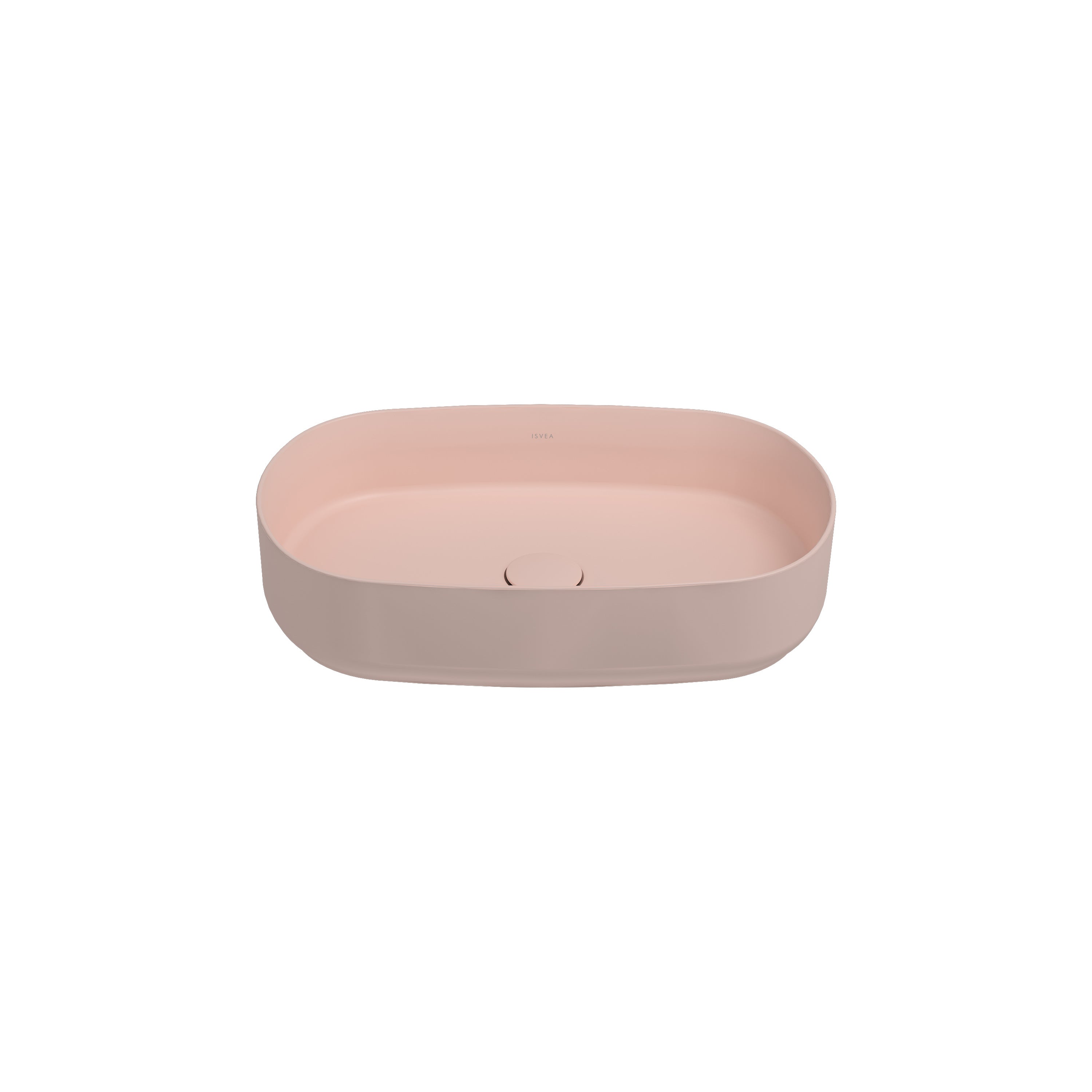 Isvea INFINITY Мивка върху плот Елипса 55×36×12см Salmon розов мат 10NF65055-2S