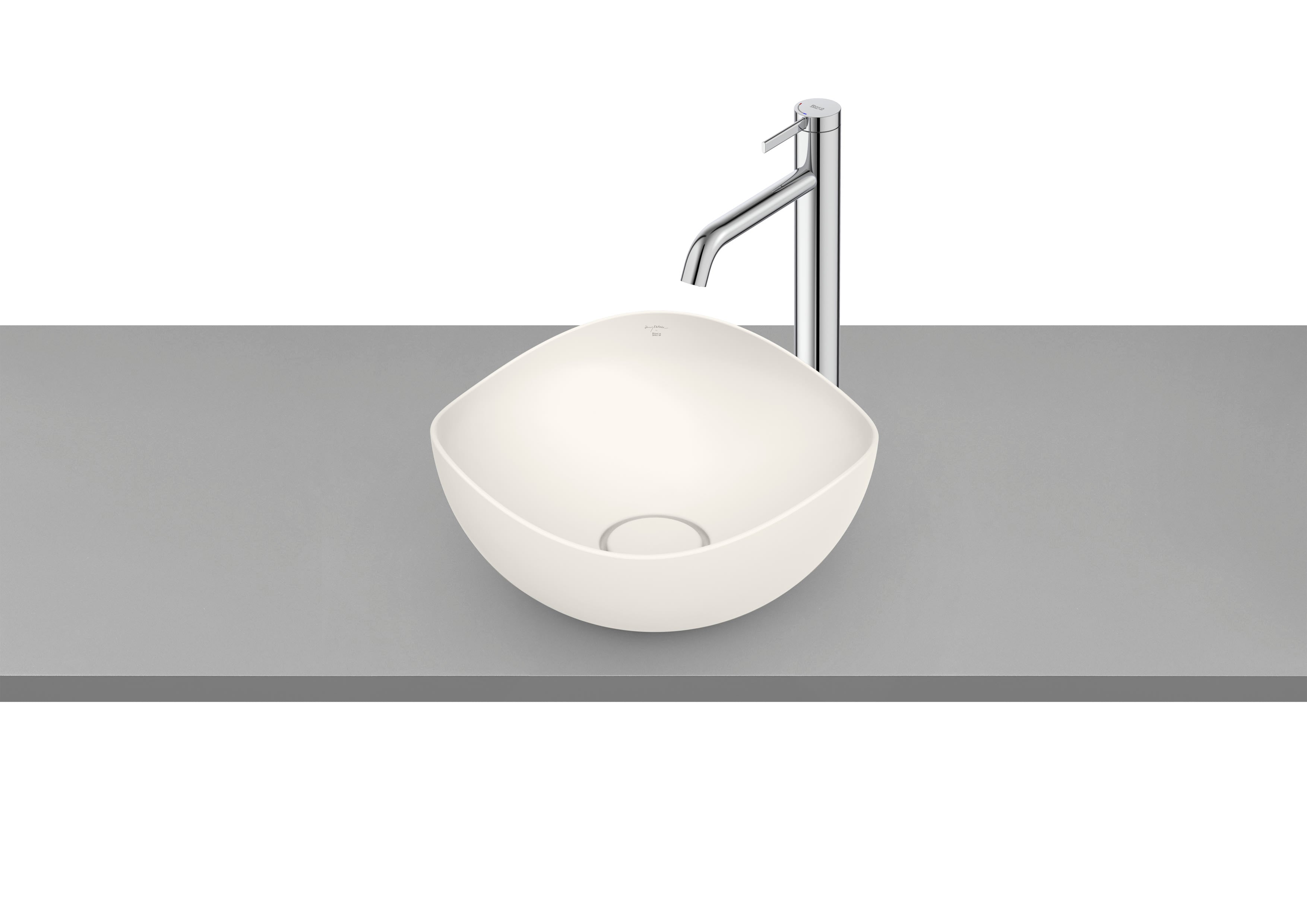 Roca Ohtake Умивалник Купа върху Плот Асиметричен Round White A327A15000 - Stonea.BG