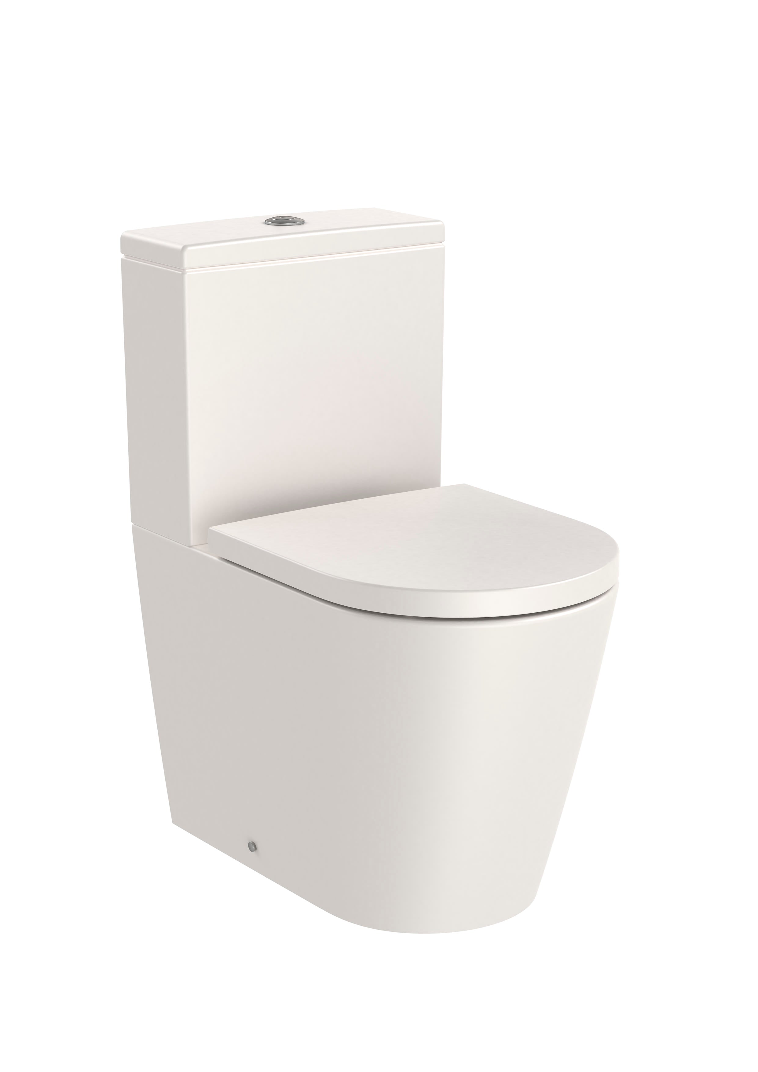 Roca Inspira Round Компактна тоалетна чиния моноблок Rimless долепена до стената White A342529000