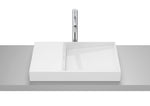 Roca Horizon Умивалник FINECERAMIC® върху Плот Rectangular Асиметричен Интегриран Плот White A32727900B - Stonea.BG