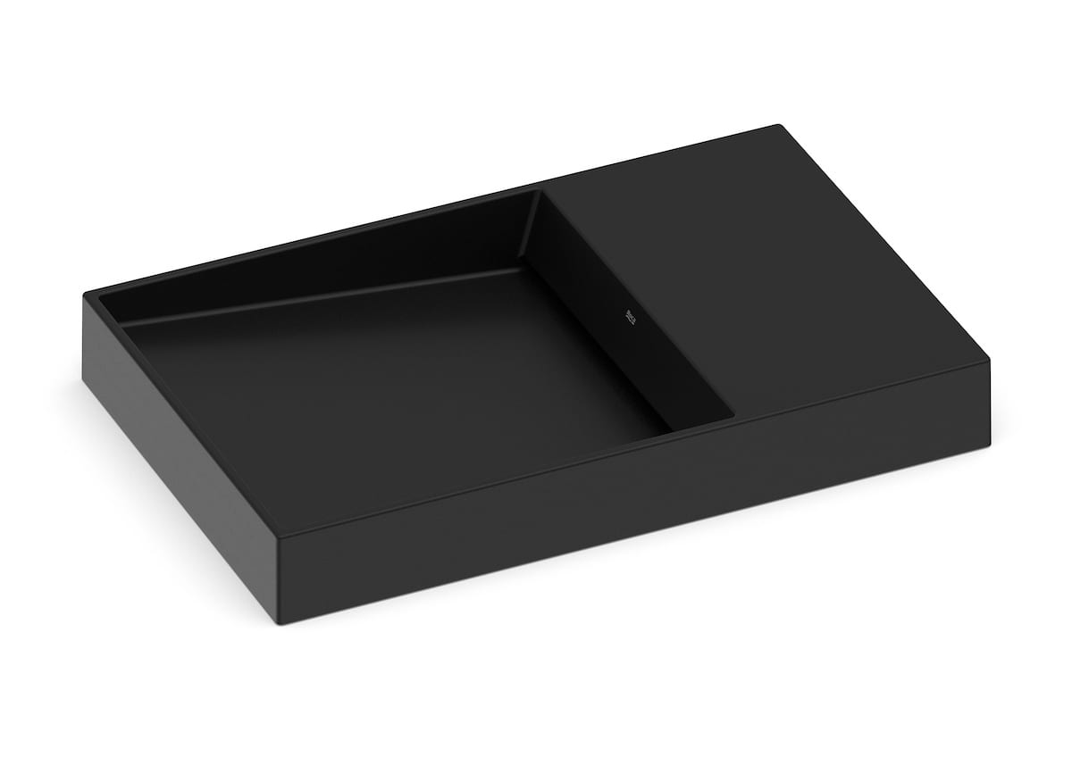 Roca Horizon Умивалник FINECERAMIC® върху Плот Rectangular Асиметричен Интегриран Плот White A32727900B - Stonea.BG