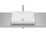 Roca ONA – Умивалник за вграждане в плот 50×38×8см Glossy White бял гланц FINECERAMIC® без отвор A32768K000