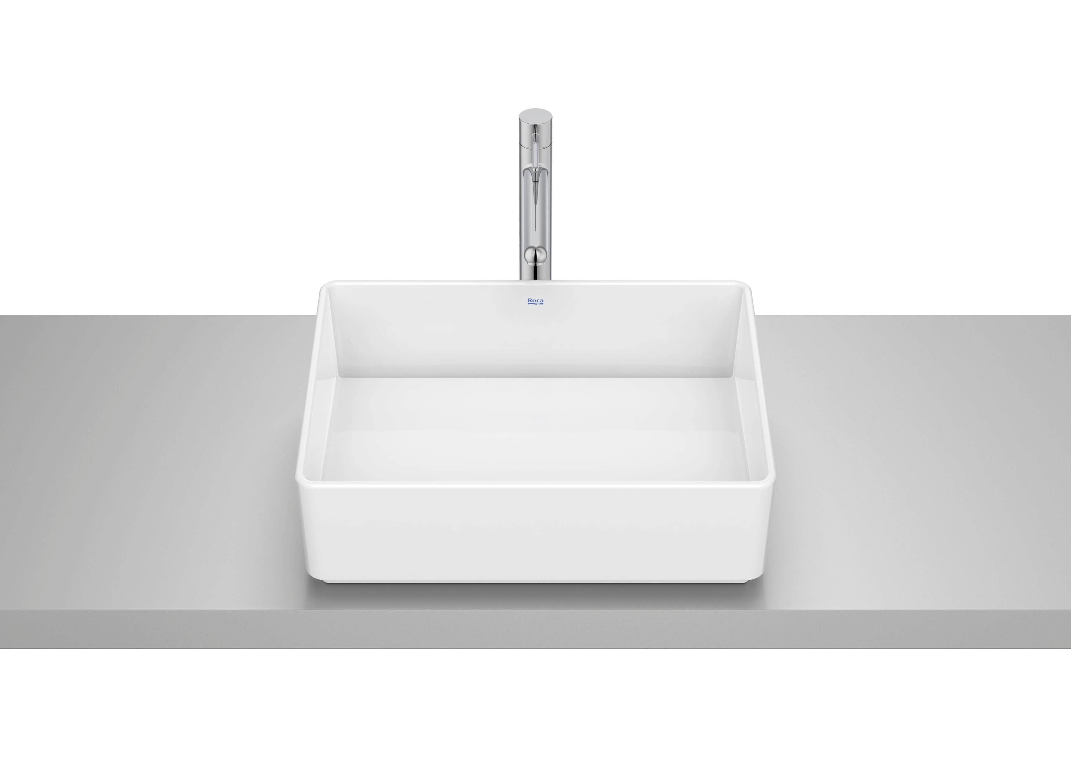 Roca Tura Умивалник върху Плот Правоъгълна BackGlazed White A327691000 - Stonea.BG