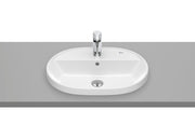 Roca The Gap – Овален умивалник за вграждане в плот 55×40×4см White бял интегриран плот 1 отвор A3270Y6000