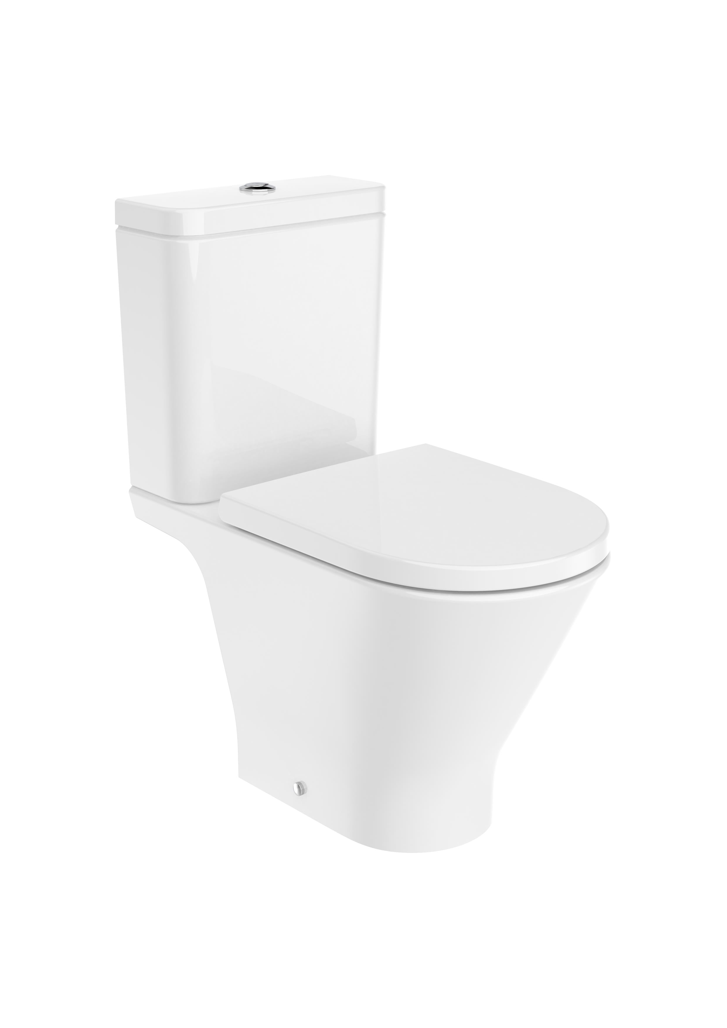 Roca The Gap Round Тоалетна чиния моноблок Rimless впръскваща дюза White A3420N8000