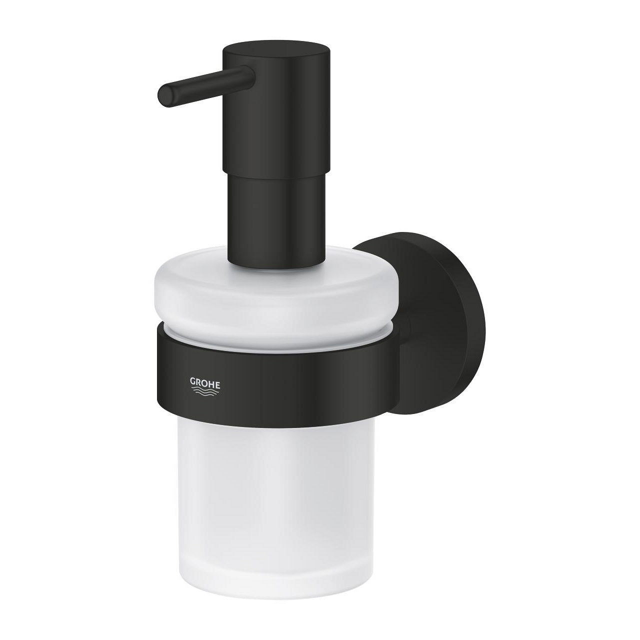GROHE Essentials Дозатор за Течен Сапун с Държач Matte Black 1022572430 - Stonea.BG
