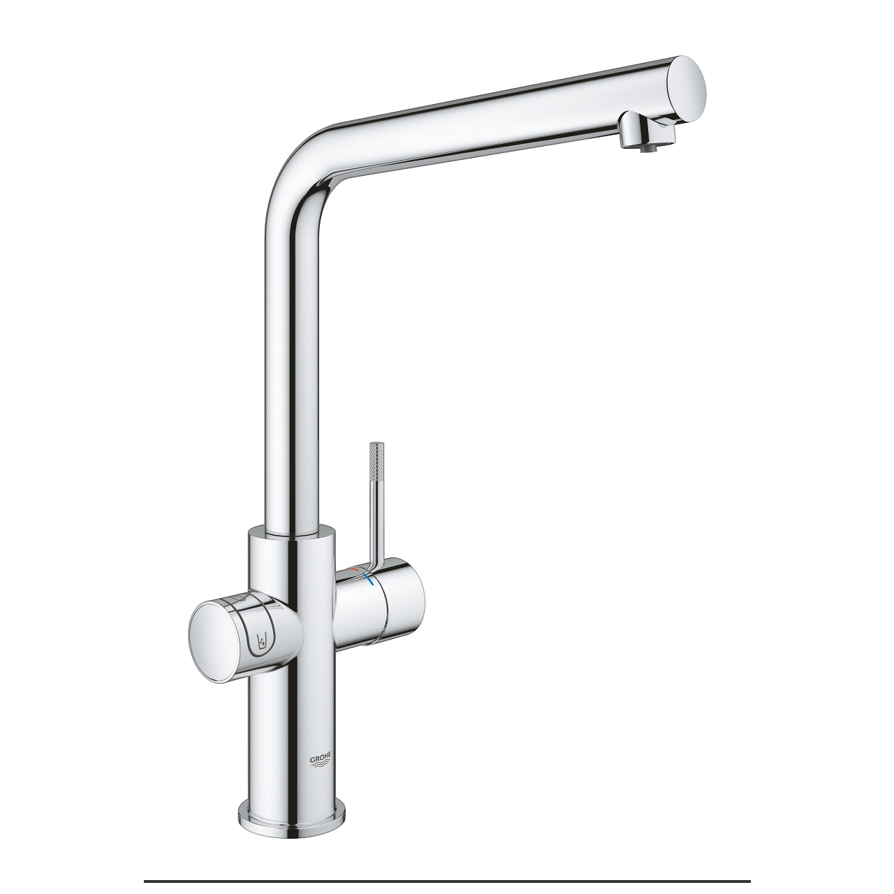 GROHE Blue Home Кухненски Смесител L-чучур Филтрирана Газирана Вода Chrome 31454001 - Stonea.BG