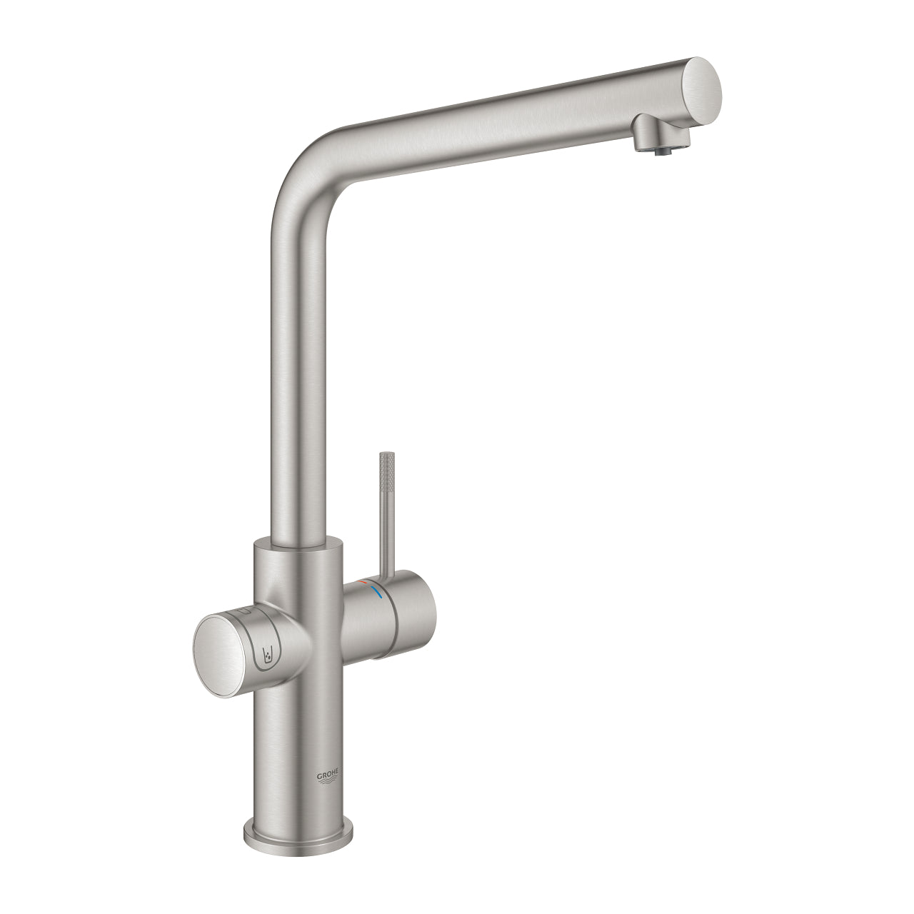 GROHE Blue Home Кухненски Смесител C-чучур Филтрирана Газирана Вода Supersteel 31454DC1 - Stonea.BG
