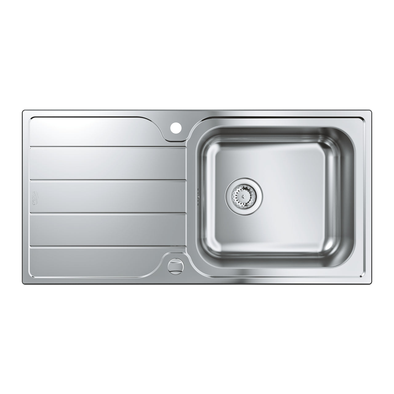 GROHE K500 Кухненска Мивка Неръждаема Стомана с Плот за Отцеждане 1 Купа 100x50cm 31563SD1 - Stonea.BG
