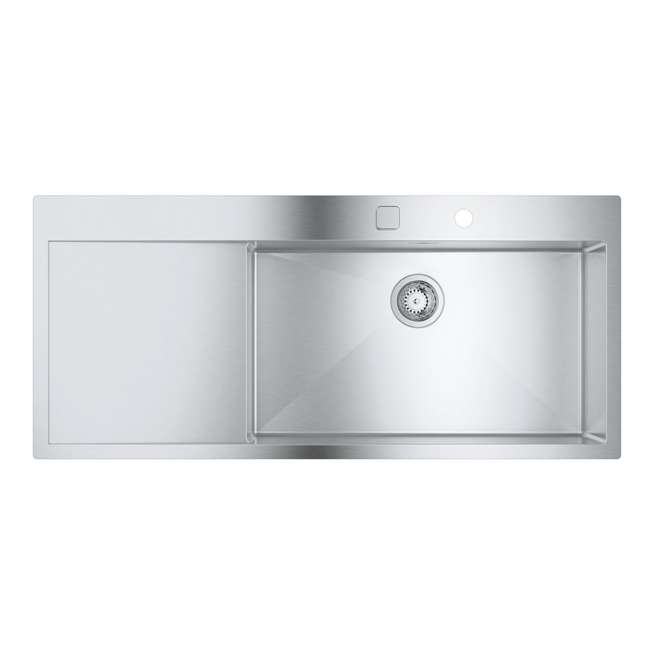 GROHE K1000 Кухненска Мивка Неръждаема Стомана с Плот за Отцеждане 1 Купа 116x52cm 31582SD1 - Stonea.BG
