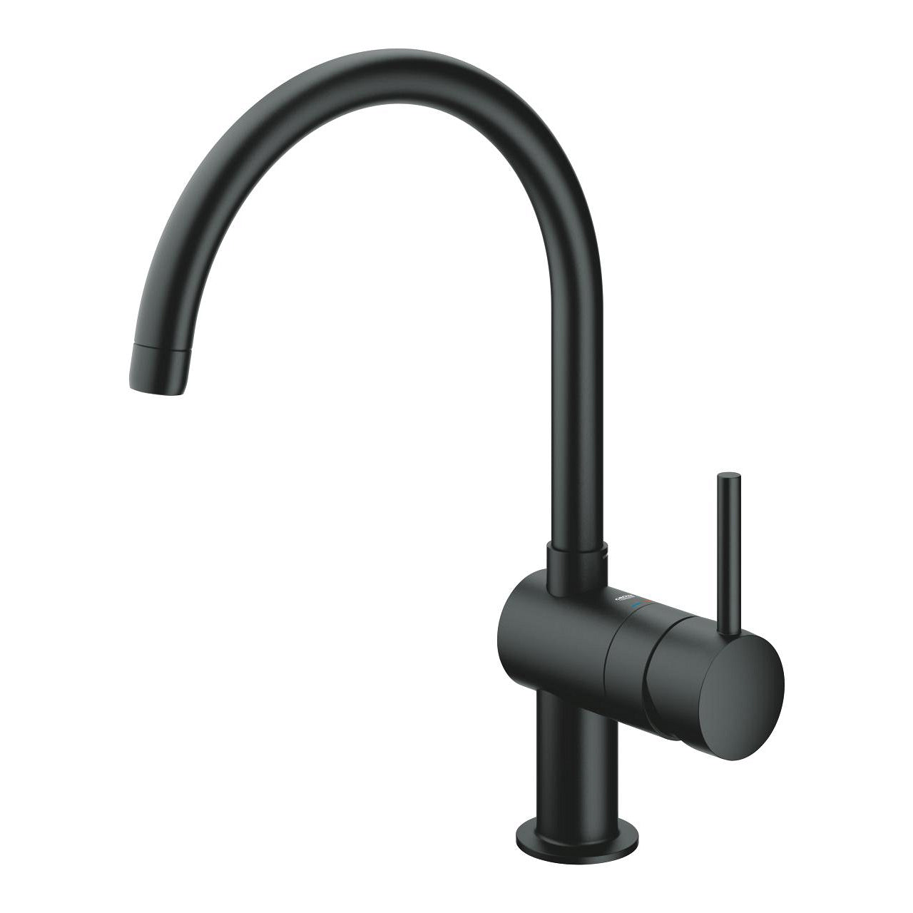 GROHE Minta Кухненски Смесител C-чучур Завърта 0°/150°/360° Velvet Black 32917KS0 - Stonea.BG