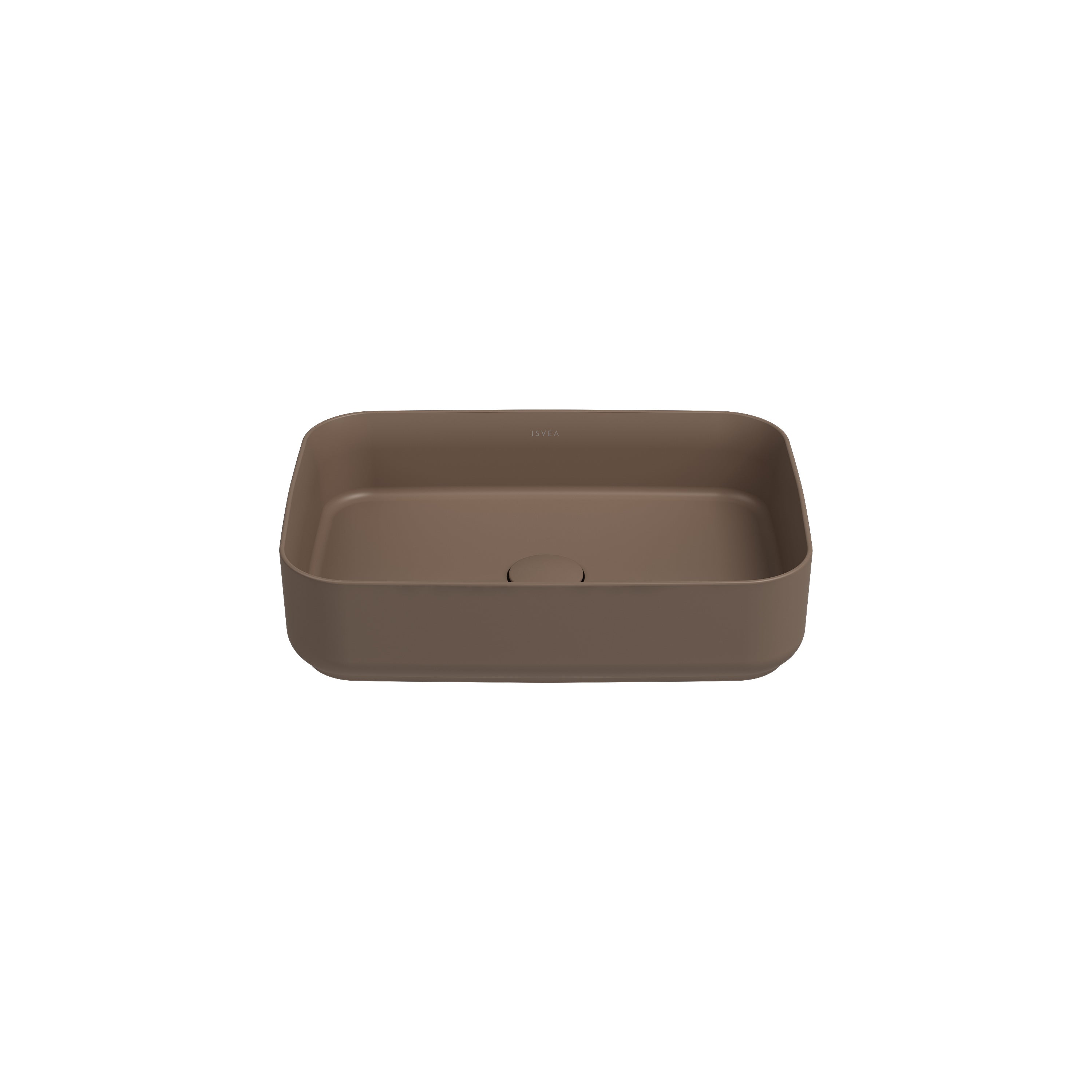 Isvea INFINITY Мивка върху плот Правоъгълна 50×36×12см Taupe кафяв мат 10NF65050-2H