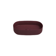 Isvea INFINITY Мивка върху плот Елипса 55×36×12см Maroon Red тъмно червен мат 10NF65055-2R