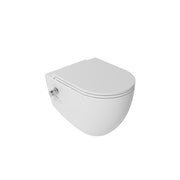 Isvea INFINITY Конзолна тоалетна с вграден смесител и бидетна арматура White Бял гланц 10NFS1005ISV