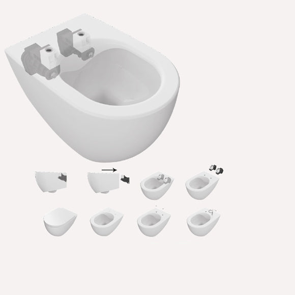 Isvea INFINITY Конзолна тоалетна чиния Rimless без ръб Terracotta Теракота мат 10NF0200*-2U