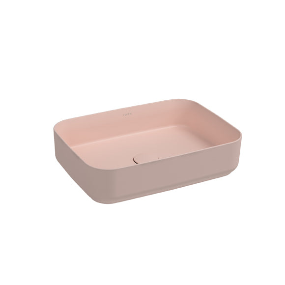 Isvea INFINITY Мивка върху плот Правоъгълна 50×36×12см Salmon розов мат 10NF65050-2S