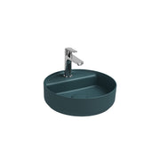 Isvea INFINITY Мивка върху плот с отвор за смесител ф42см Petrol Green петролно зелено мат 10NF65042-2P